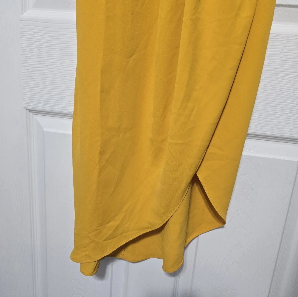 LULUSReinette V-neck Midi Dress In Marigold Size Small NEW D131 - Picture 3 of 9